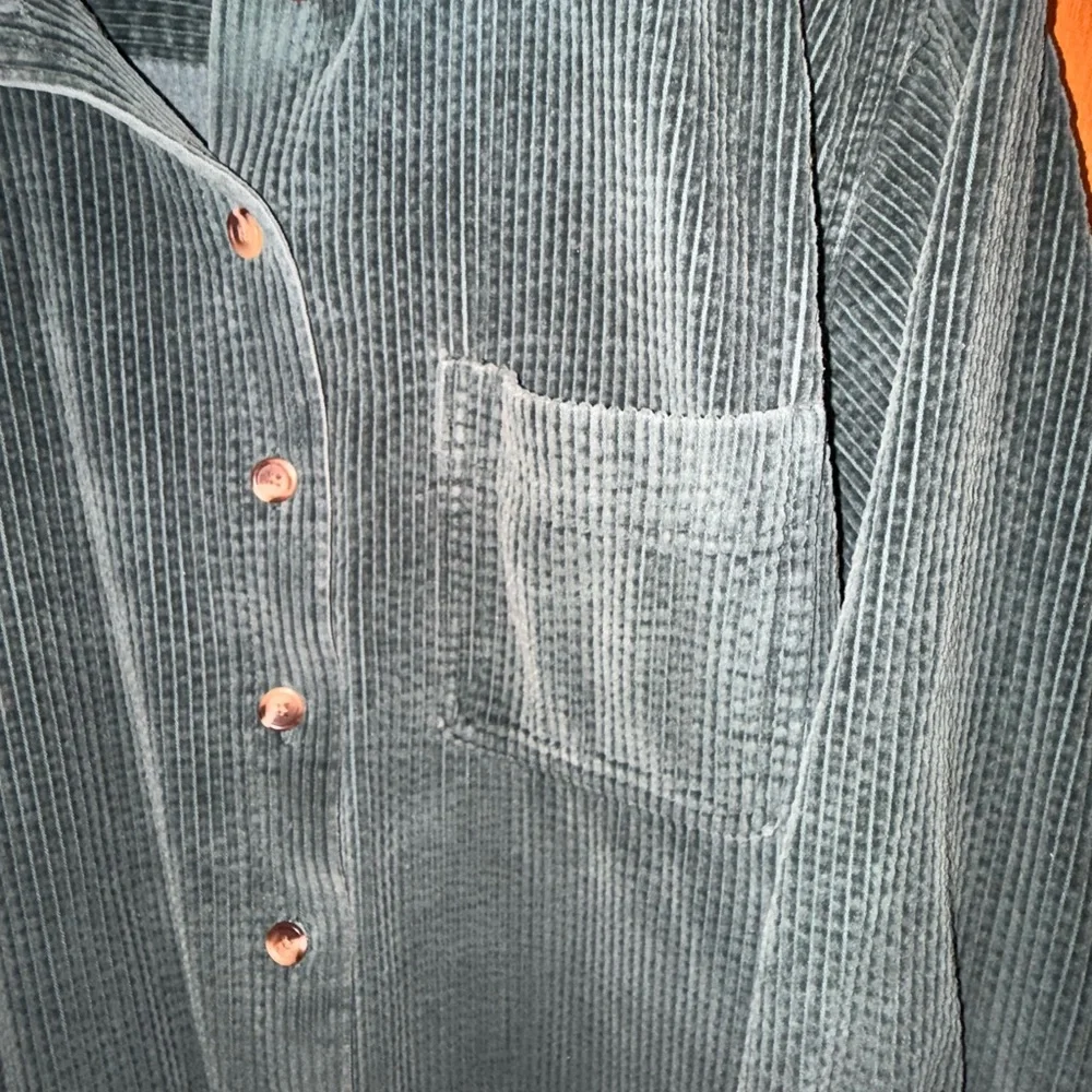 Vintage L.L. Bean Women’s Deep Teal Corduroy Shirt Jacket Size L - Picture 3 of 5